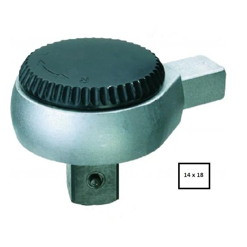 CHAVE CATRACA REVERSÍVEL INTERCAMBIÁVEL PARA TORQUÍMETRO ENCAIXE 14 X 18MM - 1/2"