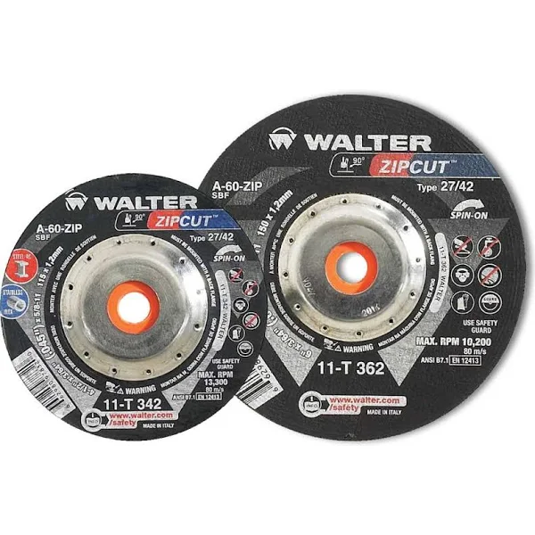DISCO DE CORTE A 60 4.1/2" X 3,64 R - WALTER ZIPCUT