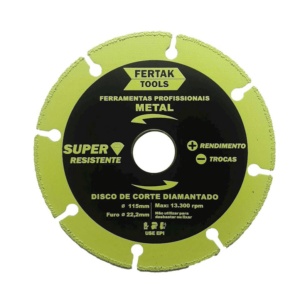 DISCO DE CORTE P/ MET +1000 - 115 X 22,2 - FERTAK