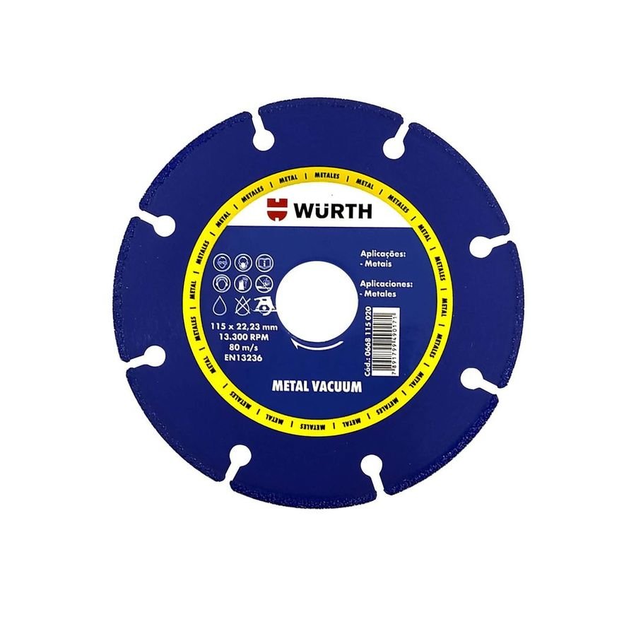 DISCO DIAMANTADO METAL VACUUM 115X20 (SUPERABRASIVO) - WURTH