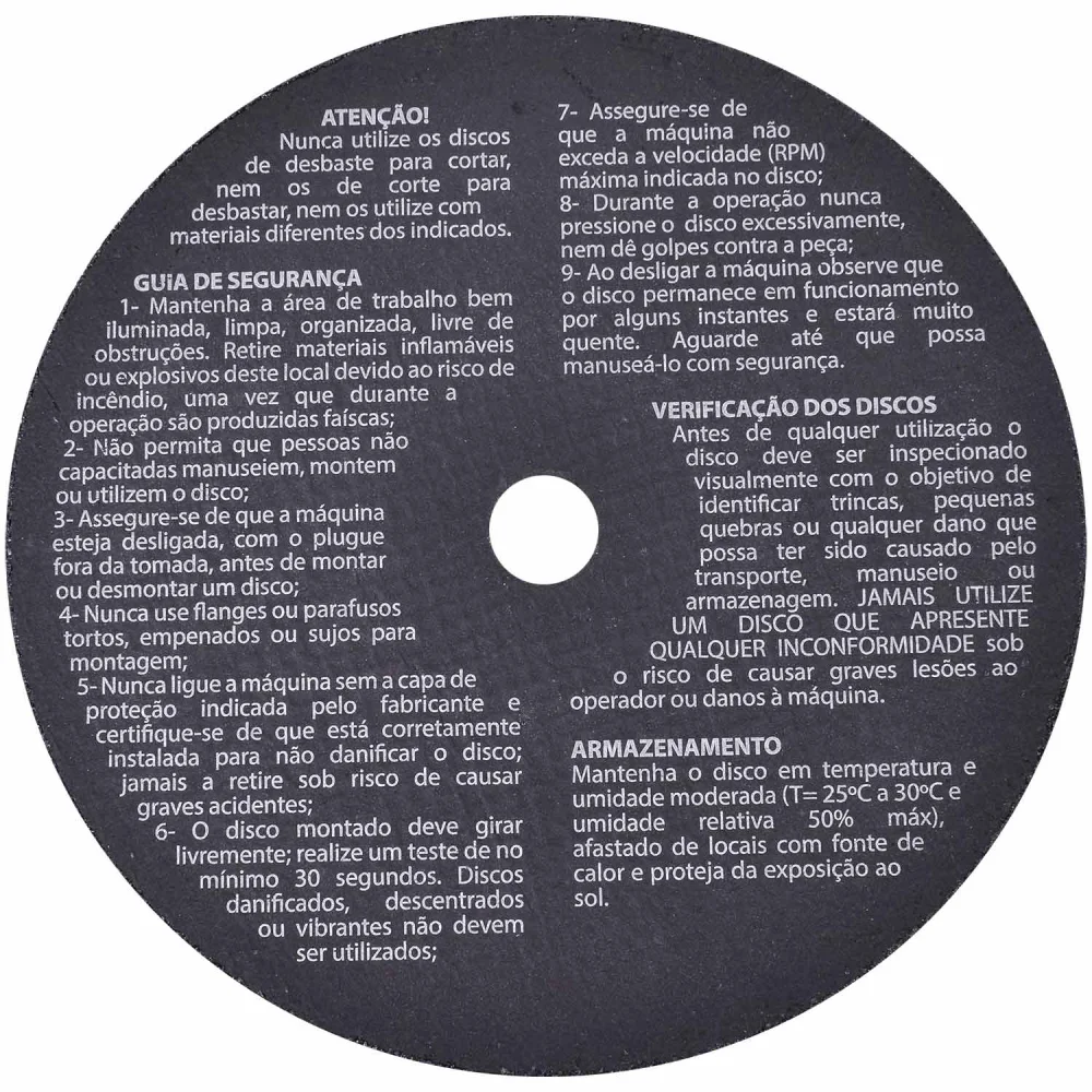 DISCO DE CORTE ACO 7"X1/8"X22;2MM - WORKER - Imagem 2