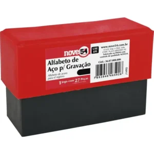 ALFABETO DE ACO P/GRAVACAO 10MM 954